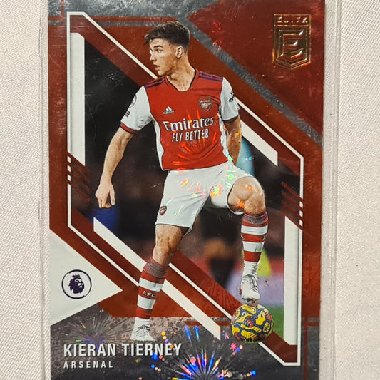 Kieran Tierney 2021-22 Panini Donruss Elite Premier League Fireworks Rookie #8 Soccer Football Arsenal excellent/mint Sleeved