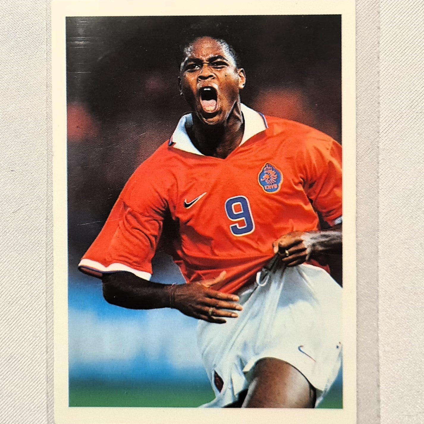 Patrick Kluivert 1998 World Cup PG Tips UK promotional card found in tea bag boxes