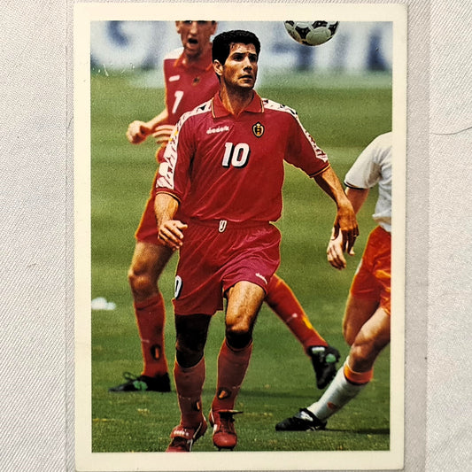 Enzo Scifo 1998 World Cup PG Tips UK promotional card found in tea bag boxes #16 Belgium