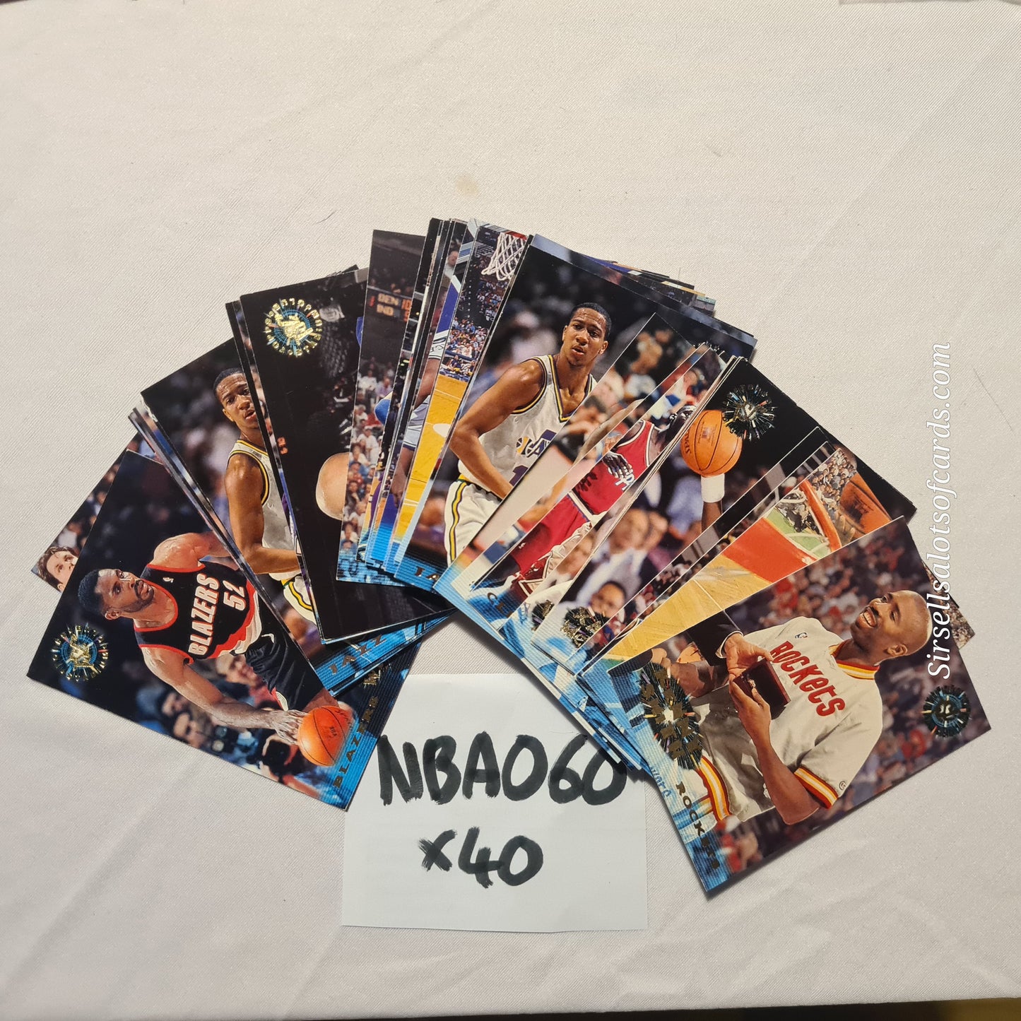 1995/6 Topps Stadium Club TSC NBA Basketball cards mixed Base bundle 40 card job lot #NBA060