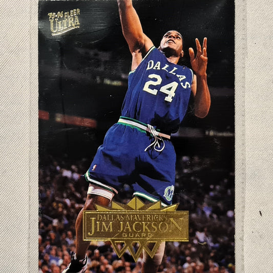 Jim Jackson 1995 Fleer 95-96 #37 NBA Basketball Dallas Mavericks very good example