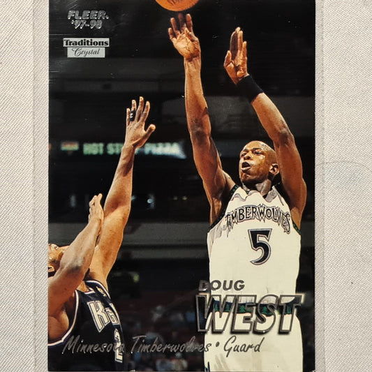 Doug West 1997 Fleer 97-98 Traditions Crystal #47 NBA Basketball Dallas Mavericks very good example