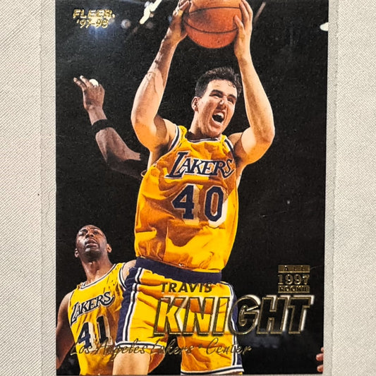 Travis Knight 1997 Fleer 97-98  All Rookie RC #68 NBA Basketball LA Lakers excellent example