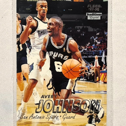 Avery Johnson 1997 Fleer 97-98  Traditions Crystal #6 NBA Basketball San Antonio Spurs excellent example