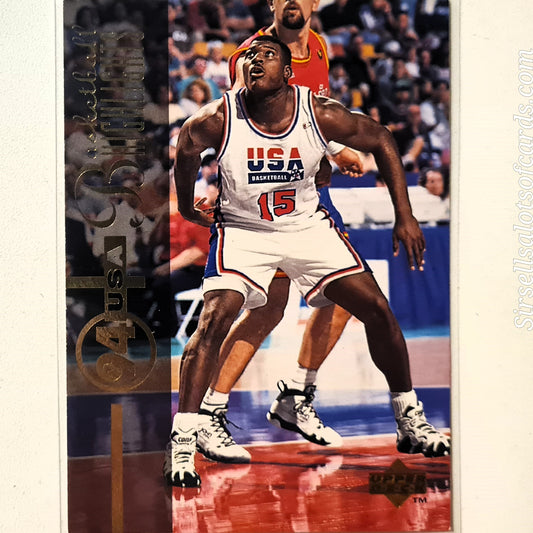 Larry Johnson 1994 Upper-Deck 94 USA Basketball Highlights #180 NBA Basketball Charlotte Hornets Very Good sleeved