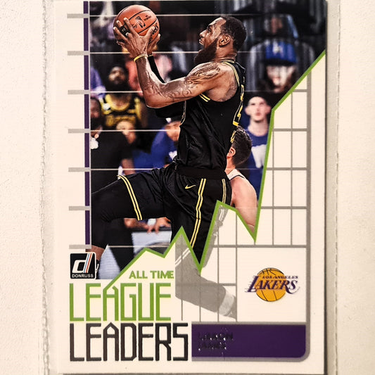 LeBron James 2020-21  All time League Leaders insert #2 NBA Basketball LA Lakers case fresh sleeved