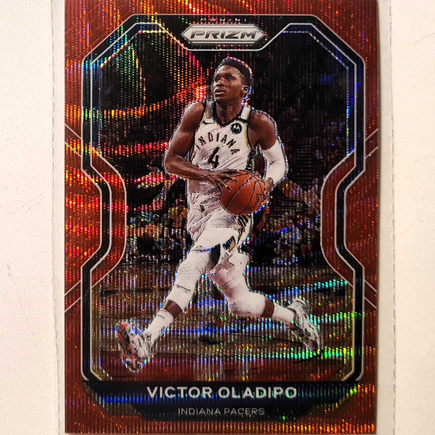 Victor Oladipo 2020-21 Panini Prizm Ruby Red wave #100 NBA Basketball Indiana Pacers case fresh sleeved