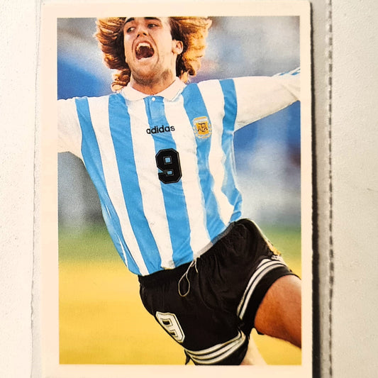 Gabriel Batistuta 1998 World Cup PG Tips UK promotional card found in tea bag boxes #3 Argentina