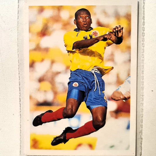 Faustino Asprilla 1998 World Cup PG Tips UK promotional card found in tea bag boxes #6 Colombia