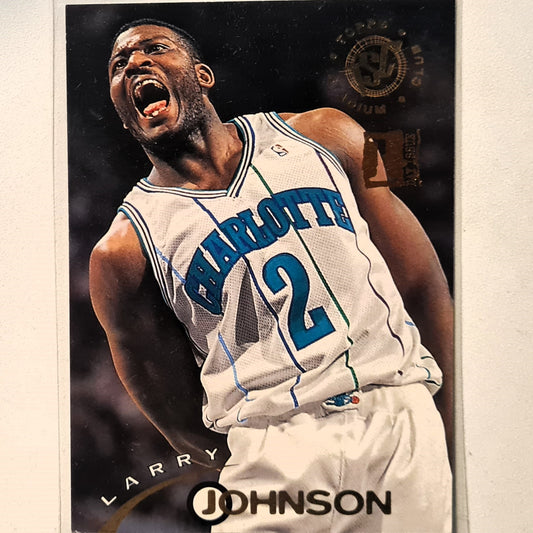 Larry Johnson 1995 Topps stadium club 1st day issue #336 NBA Basketball Charlotte Hornets Excellent sleeved