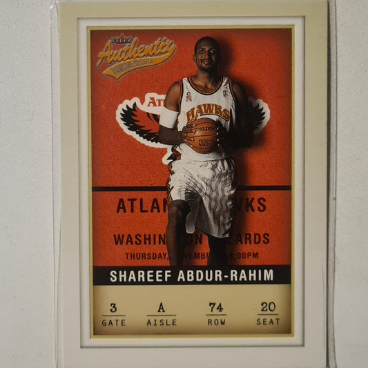 Shareef Abdur-Rahim 2001 Fleer 01-02 #74 NBA Basketball Atlanta Hawks Excellent sleeved