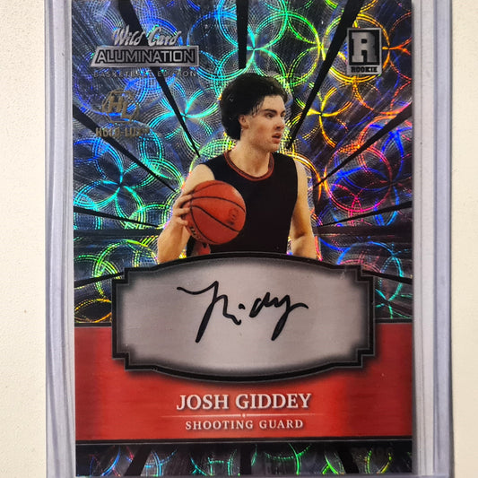 Josh Giddey 2022 Wild card Alumination Holo-Lux Auto Rookie RC 72/99 NBA Basketball Thunder/Bulls excellent/mint