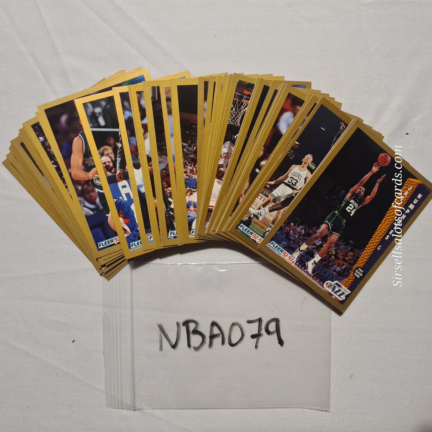 1992 Fleer 92-93 NBA Basketball cards mixed bundle 40 card job lot #NBA079