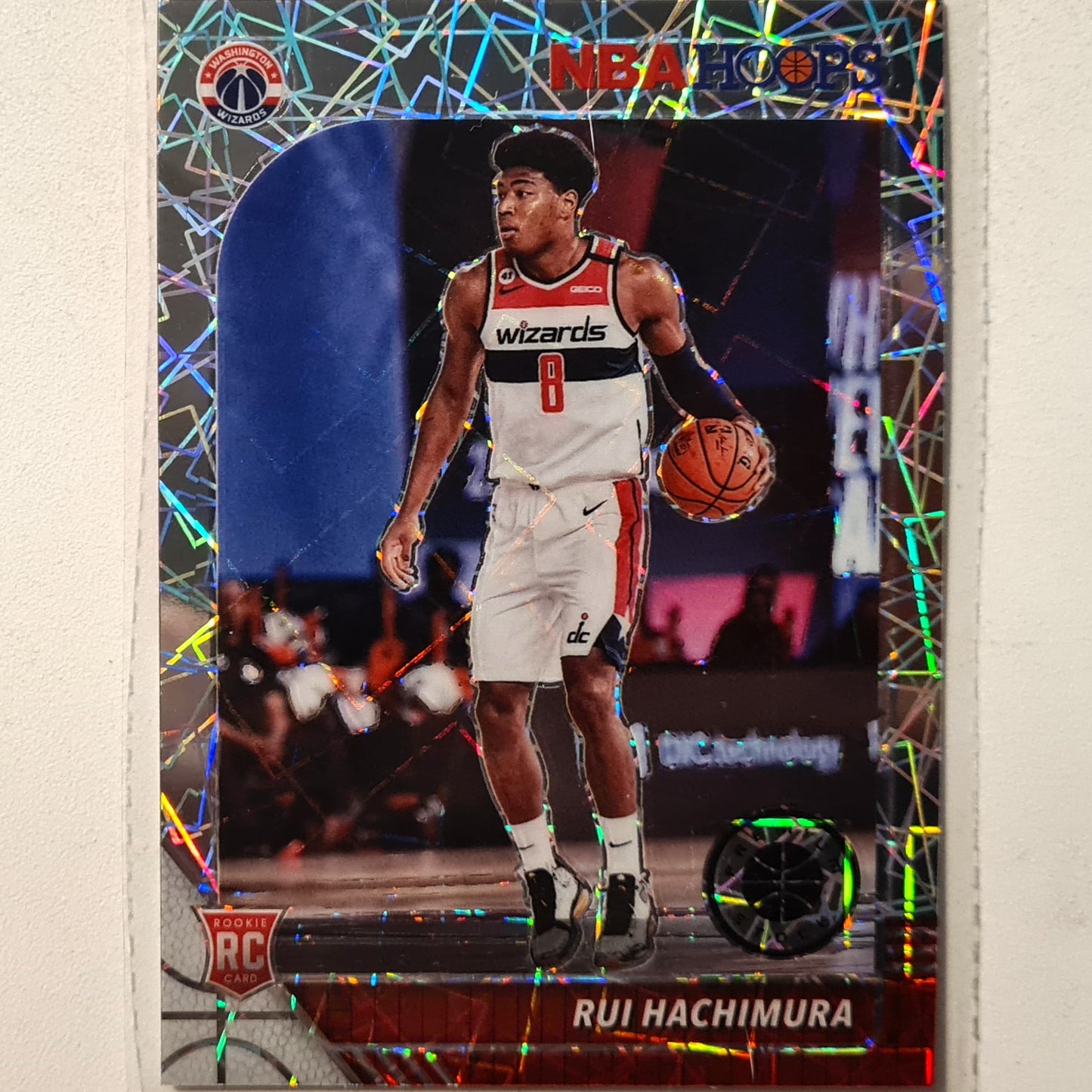 Rui Hachimura 2019-20 Panini NBA Hoops premium stock Laser Prizm Rookie RC #206 NBA Basketball Washington Wizards mint sleeved