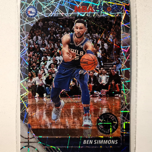 Ben Simmons 2019-20 Panini NBA Hoops premium stock Laser Prizm  #144 NBA Basketball Philadelphia 76ers Mint sleeved