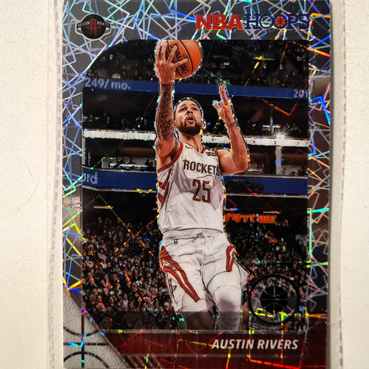 Austin Rivers 2019-20 Panini NBA Hoops premium stock Laser Prizm #72 NBA Basketball Houston Rockets s Mint sleeved