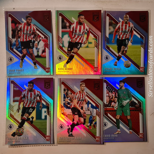 Ivan toney etc 2021-22 Panini Donruss Elite Premier League Rookie Bundle Soccer Football Brentford excellent/mint Sleeved