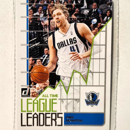 Dirk Nowitzki 2020-21 Panini Donruss League Leaders #7 NBA Basketball Dallas Mavericks  excellent/mint Sleeved