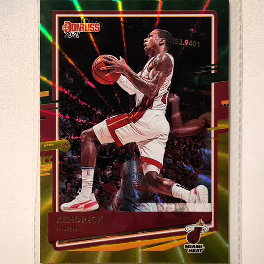 Kendrick Nunn 2020-21 Panini Donruss green/yellow laser #175 NBA Basketball Miami Heat excellent/mint Sleeved