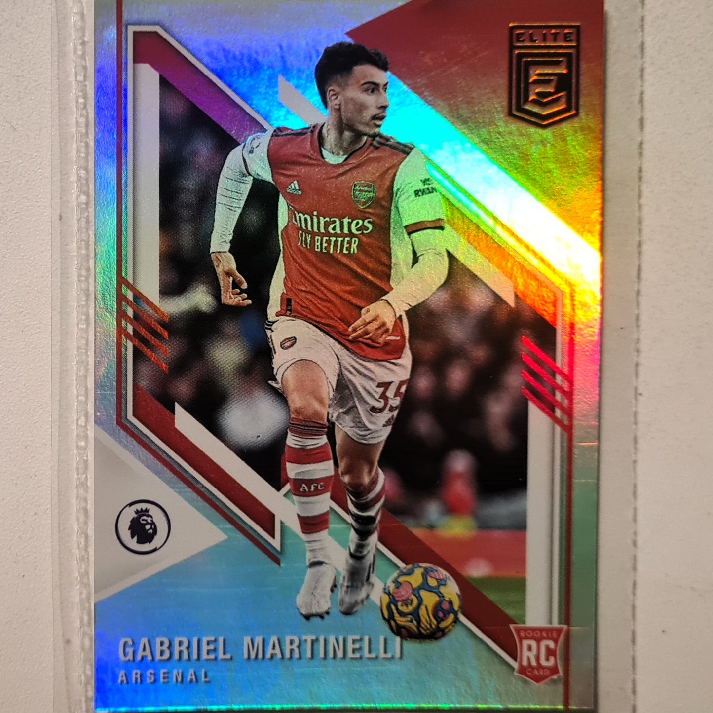 Gabriel Martinelli 2021-22 Panini Donruss Elite Premier League Elite Rookie RC #6 Soccer Football Arsenal excellent/mint Sleeved