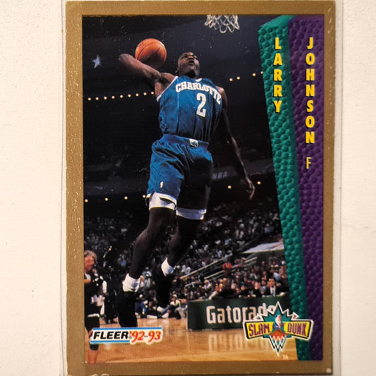 Larry Johnson 1992 Fleer 92-93 #292 NBA Basketball Charlotte Hornets Fair Sleeved