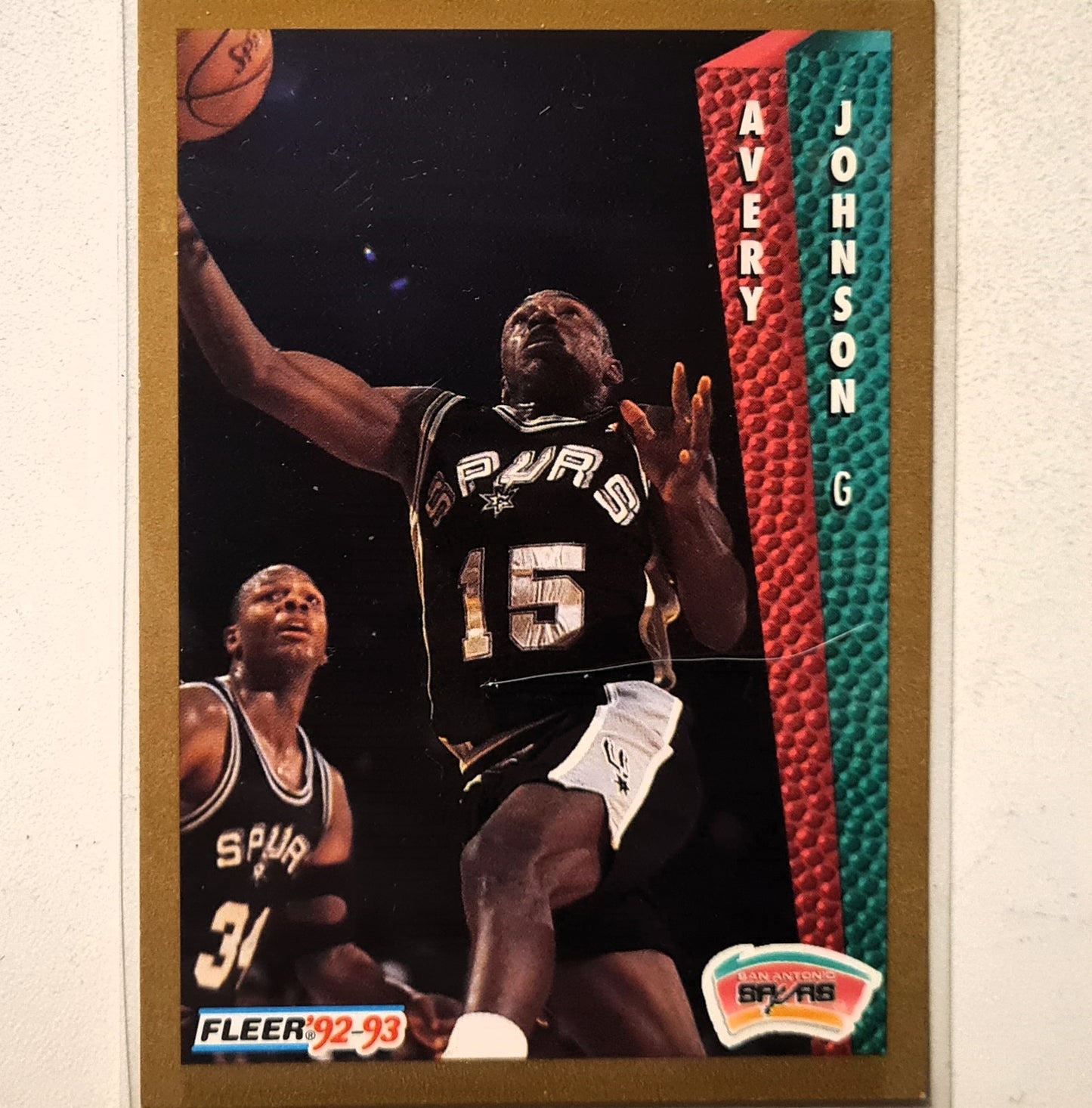 Avery Johnson 1992 Fleer 92-93  #429 NBA Basketball San Antonio Spurs Excellent Sleeved