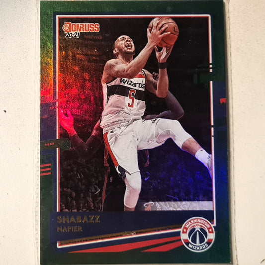Shabazz Napier 2020-21 Panini Donruss Green refractor variant #179 NBA Basketball Washington Wizards Excellent