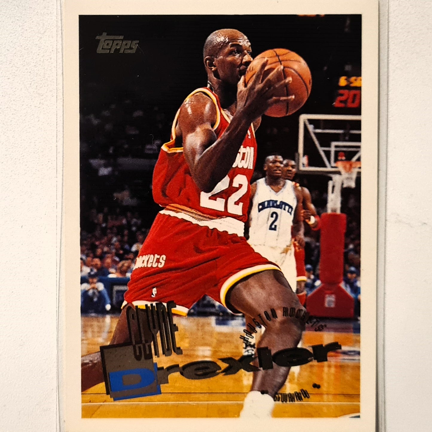 Clyde Drexler 1995 Topps #160 NBA Basketball Houston Rockets Excellent