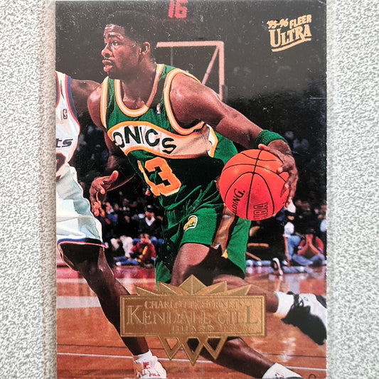 Kendall Gill 1995 Fleer Ultra 95-96 #20 NBA Basketball Seattle Super Sonics good Sleeved
