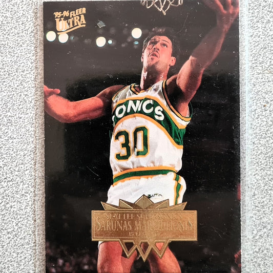 Sarunas Marciulionis 1995 Fleer Ultra 95-96 #172 NBA Basketball Seattle Super Sonics good Sleeved