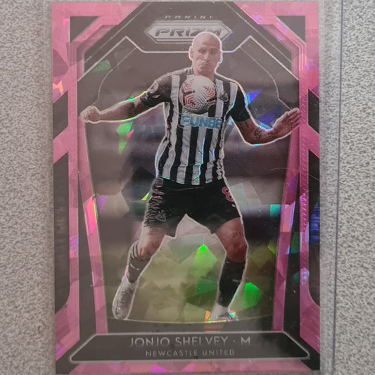 Jonjo Shelvey 2020-21 Panini Prizm premier League pink cracked ice #234 Soccer football Newcastle United Excellent