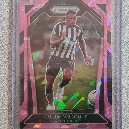 Callum Wilson 2020-21 Panini Prizm premier League pink cracked ice #238 Soccer football Newcastle United Excellent