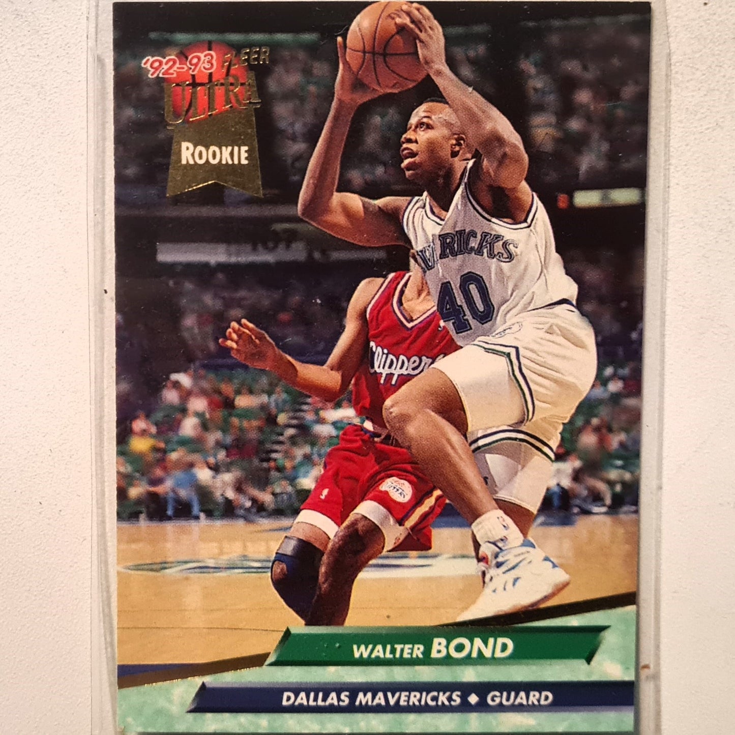 Walter Bond 1993 Ultra Fleer 93-94 Rookie RC #244 NBA Basketball Dallas Mavericks very good