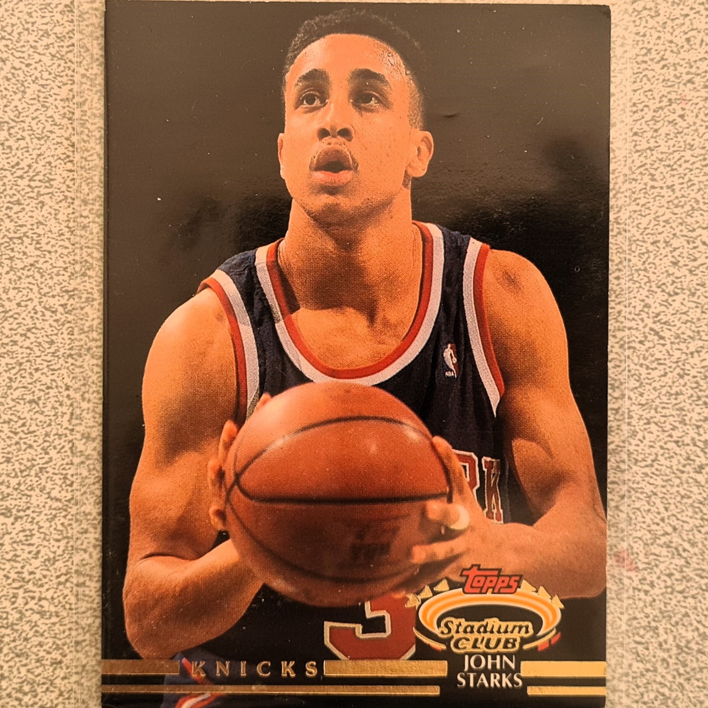 1992 John Starks Topps stadium club #140 NBA Basketball New York Knicks very good sleeved