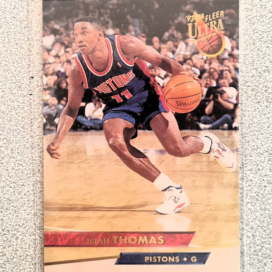 Isiah Thomas 1993 Fleer Ultra 93-94 #62 NBA Basketball Detroit Pistons Excellent sleeved