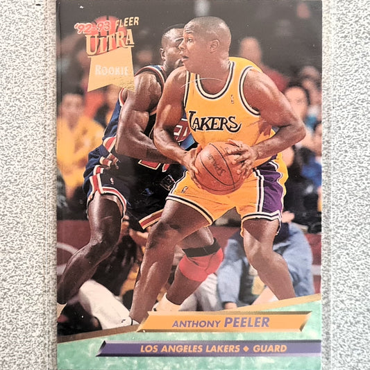 Anthony Peeler 1993 Fleer 92-93 rookie RC #289 Basketball LA Lakers very good sleeved