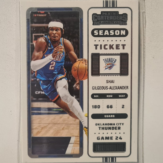 Shai Gilgeous-Alexander 2022-23 Panini Contenders season ticket #18 NBA Basketball Oklahoma City Thunder excellent
