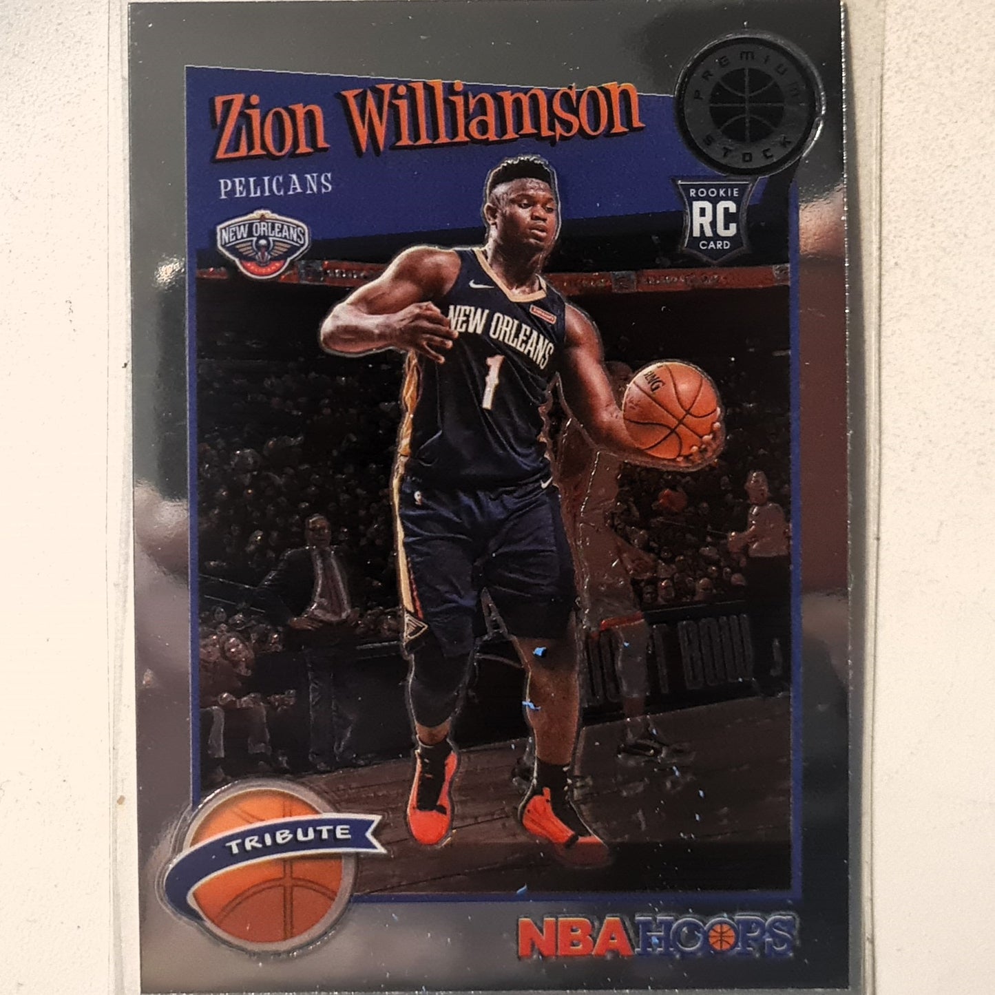 Zion Williamson 2019-20 panini NBA Hoops premium stock tribute Rookie RC #296 NBA Basketball New Orleans Pelicans excellent