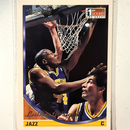 Luther Wright 1994 Topps Gold 1st round draft Rookie RC #244 NBA Basketball Utah Jazz Excellent Sleeved