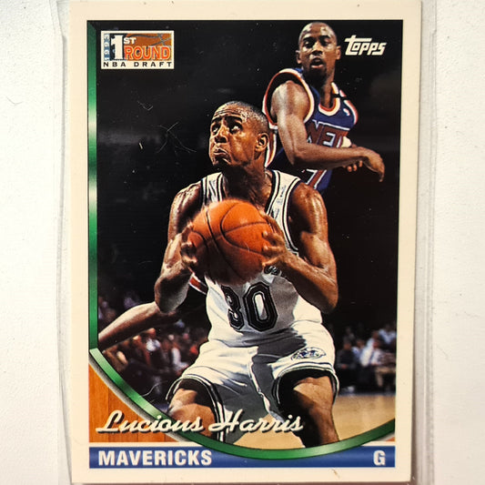 Lucious Harris 1994 Topps 1st round draft Rookie RC #353 NBA Basketball Dallas Mavericks Excellent Sleeved