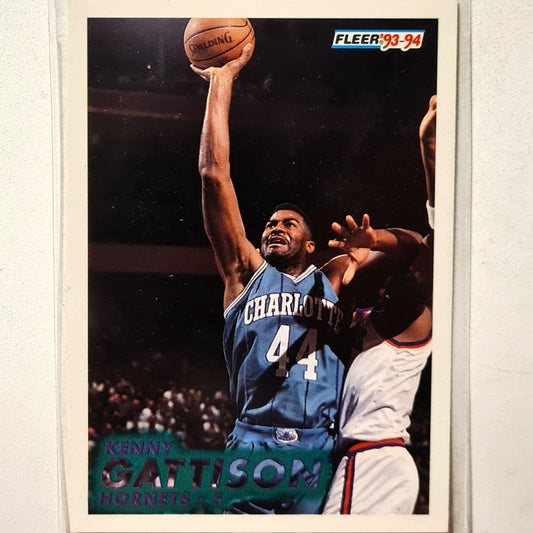 kenny gattison 1993 Fleer 93-94 #19 NBA Basketball Charlotte Hornets Excellent sleeved