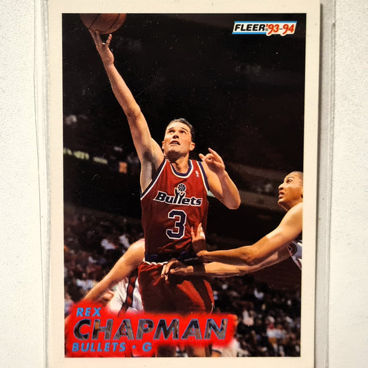 Rex Chapman 1993 Fleer 93-94 #214 NBA Basketball Washington Bullets Excellent sleeved