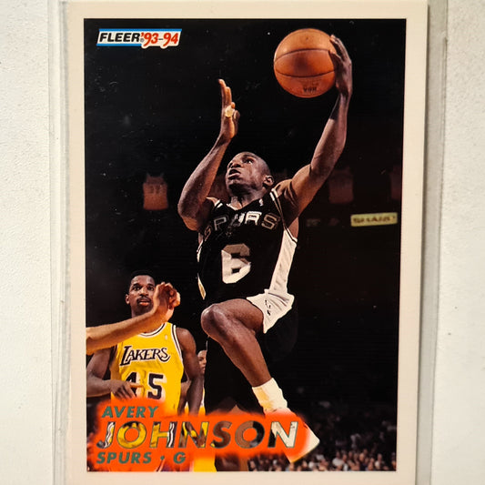 Avery Johnson 1993 Fleer 93-94 #194 NBA Basketball San Antonio Spurs Excellent sleeved