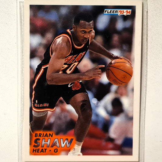 Brian Shaw 1993 Fleer 93-94 #112 NBA Basketball Miami Heat Excellent sleeved