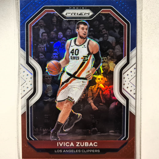 Ivica Zubac 2020-21 Panini Prizm red white blue #196 NBA Basketball Los Angeles Clippers Excellent
