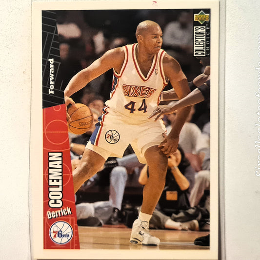 Derrick Coleman 1996 Upper-Deck #118 NBA Basketball Philadelphia 76ers excellent Sleeved