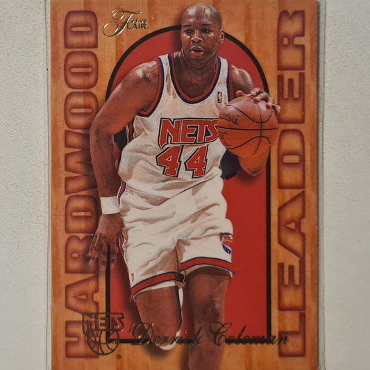 Derrick Coleman 1995 Fleer Flair 95-96 Hardwood Leader 17 of 27 NBA Basketball New Jersey Nets excellent Sleeved