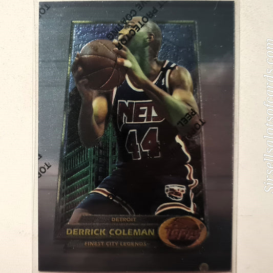 Derrick Coleman 1994 Topps Finest City Legends #101 NBA Basketball New Jersey Nets excellent Sleeved