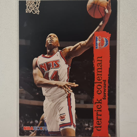 Derrick Coleman 1994 NBA Hoops #103 NBA Basketball New Jersey Nets excellent Sleeved