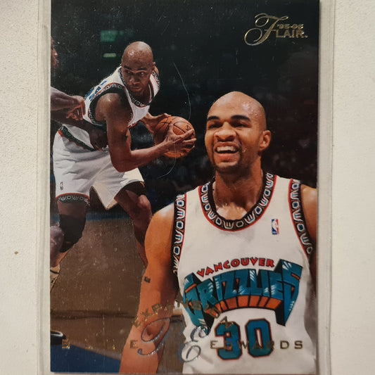 Blue Edwards 1996 Fleer Flair 95-96 #197 NBA Basketball Vancouver Grizzlies Excellent Sleeved